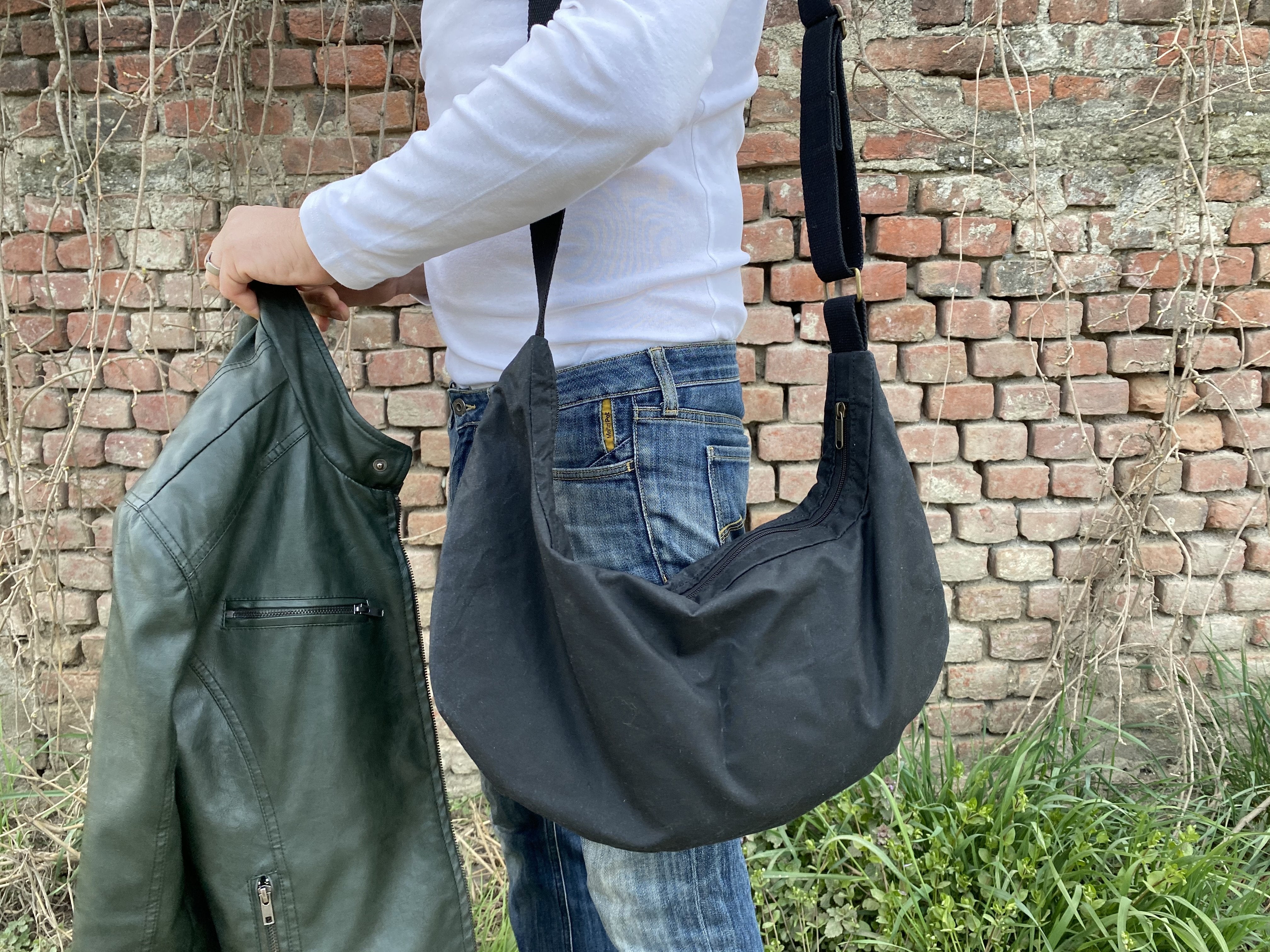 Canvas bag, slouchy hobo bag, boho crossbody bag, made in Italy bag –  Officine Canvas Milano