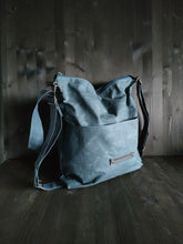 Load image into Gallery viewer, Convertible backpack purse, waxed canvas convertible bag backpack
