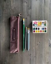 Load image into Gallery viewer, Zipper canvas pouch, cotton zipper pouch, zipper pouch for pencils, pouch with zipper
