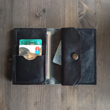 Load image into Gallery viewer, Leather wallet mens, leather wallet mens bifold, leather wallet mens personalized, slim wallet, bifold wallet, cards holder wallet
